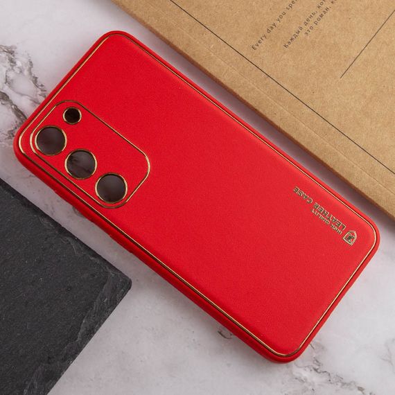 Шкіряний чохол Xshield для Samsung Galaxy S23 Червоний / Red | Зображення 3