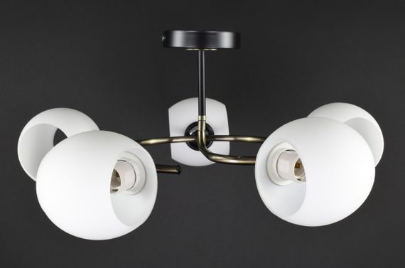 Люстра стельова на 5 лампочок 27423 Бронза 26х62х62 см. | Зображення 1