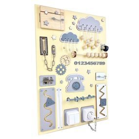 Развивающая игрушка для малышей Бизиборд TG100007, 60х40 см, Жёлтый