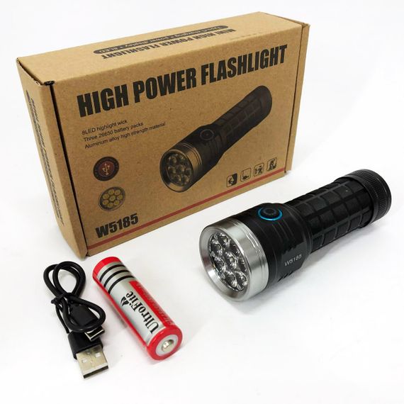 Фонарь для дома с зарядкой от розетки PLD W5185-8XHP360, Фонарь ручной батарей, Фонарик на все случаи HV-86 | Зображення 7