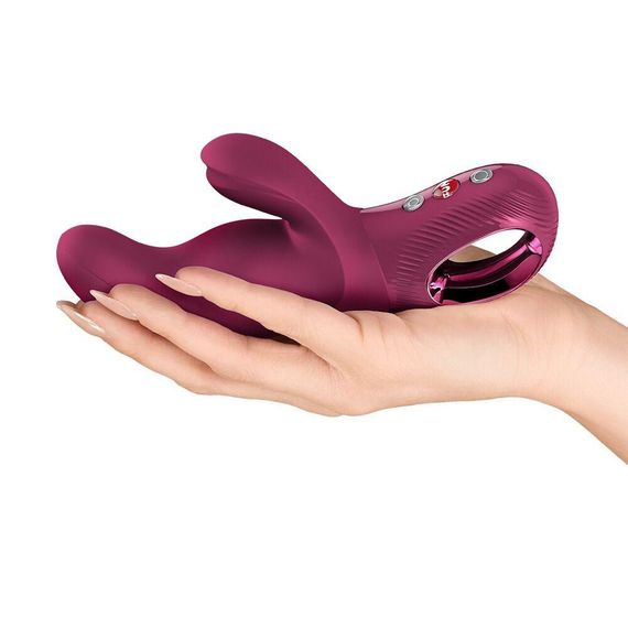 Вибратор-кролик Fun Factory MISS BI Wine Red, 2 независимых мотора, диаметр 4,2 см Sex Aura | Зображення 6