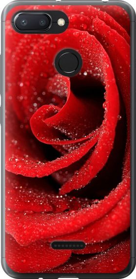Чехол на Xiaomi Redmi 6 Красная роза "529u-1521-17620"