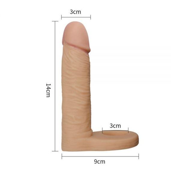 Тілесна насадка для подвійного проникнення The Ultra Soft Double 14 см Sex Aura | Зображення 6