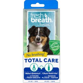 Набір для догляду за зубами для собак TropiClean Fresh Breath Total Care добавка у воду та гель 30 мл/118 мл 003187
