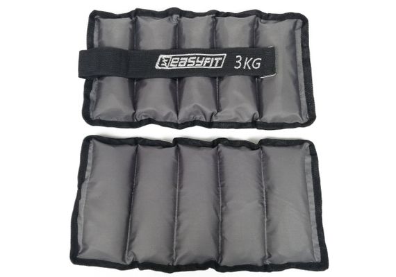 Обтяжувачі EasyFit 2 х 3 кг для ніг та рук з металом (EF-AWTМ-300) | Зображення 3