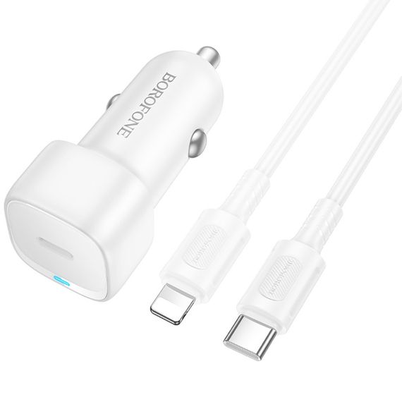 АЗУ Borofone BZ34A Cloud PD20W (1USB-C) + кабель Type-C to Lightning White | Зображення 2