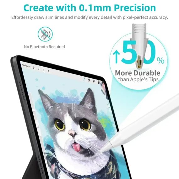 Стилус, Metapen iPad Pencil A8, білий | Зображення 3