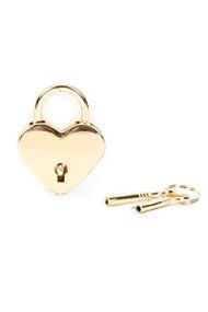 Замочек навесной в форме сердца Liebe Seele Heart Shape Padlock (2 шт) Золотистые