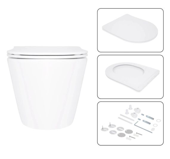 Набір Qtap Nest 4 в 1 підвісний унітаз Swan Ultra Quiet 520x360x320 + комплект інсталяції QT16335180W48188 | Зображення 3