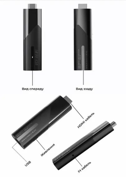 Смарт ТВ приставка LEMFO M98-Y10 2/16 Гб Smart TV Stick Android 13 (ATV) з голосовим пультом | Зображення 4