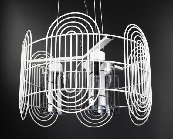 Люстра підвісна LOFT на 3 лампочки 26692 Білий 35-120х40х40 см. | Зображення 1