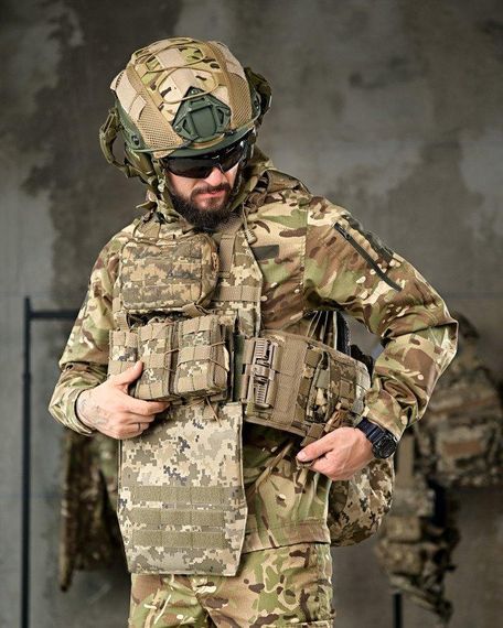 Плитоноска 4 точки сброса REGERT с рюкзаком пиксель ПП7857 | Зображення 1