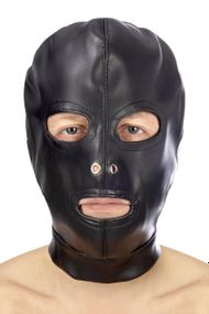 Капюшон для БДСМ з відкритими очима і ротом Fetish Tentation Open mouth and eyes BDSM hood sexstyle