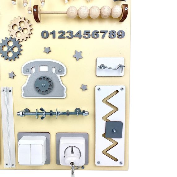 Розвиваюча іграшка для малюків Бізіборд TG100007, 60х40 см, Жовтий | Зображення 1