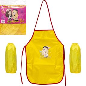 Фартух дитячий з нарукавниками для дівчаток CR5530(Yellow) 54х37 см (91392)