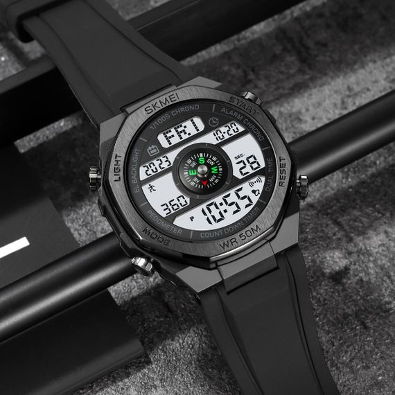 Skmei 2209BKWT Black-White  STOPPED | Зображення 3