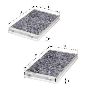 Фильтр салона угольный компл. BMW 7 (E65/E66/E67) 01-08, Hengst, E1920LC-2,