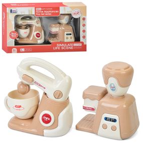 Детская бытовая техника "Миксер-Кофемашина" E05 механический вращающийся венчик