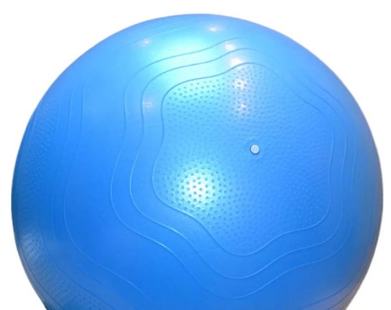 М'яч для фітнесу (фітбол) укріплений PowerPlay 4000 Ø65 cm Premium Gymball Anti-Burst Синій + помпа (PP_4000_65cm_Blue) | Зображення 3