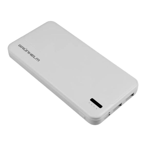 Повербанк Power bank Grunhelm GP-10W 10000 mAh білий | Зображення 1