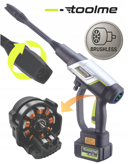 Акумуляторна мийка високого тиску Toolme TM280 мобільна мийка для авто портативна мийка з піногенератором