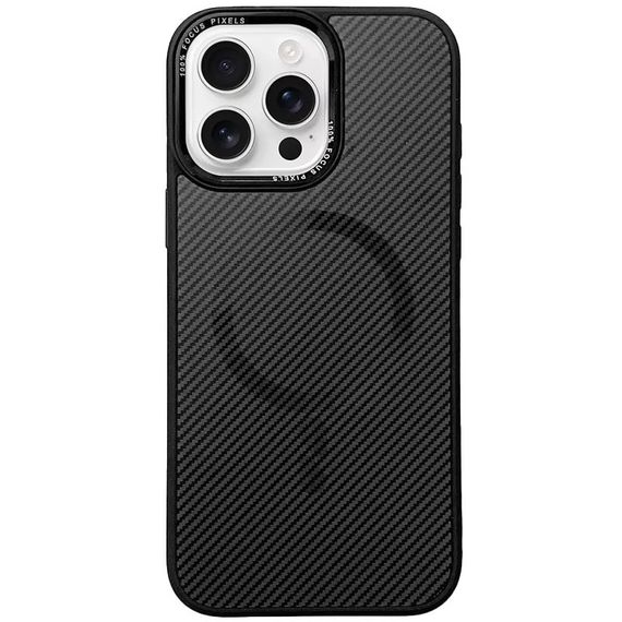Чохол TPU+PC Carbon Mirage with MagSafe для Apple iPhone 16 Pro Max (6.9") Black | Зображення 2
