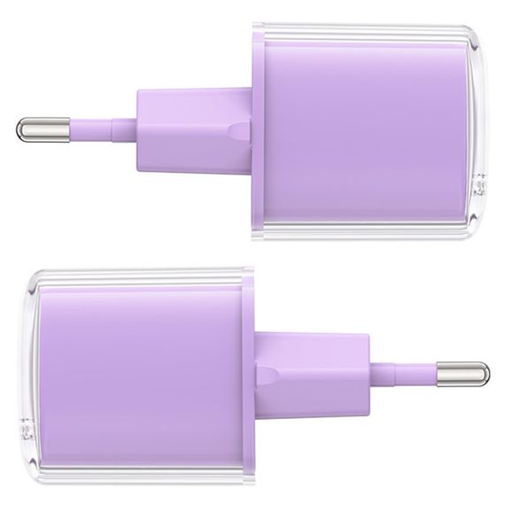 СЗУ Acefast A53 Sparkling series PD30W GaN (1USB-C) Alfalfa purple | Зображення 3