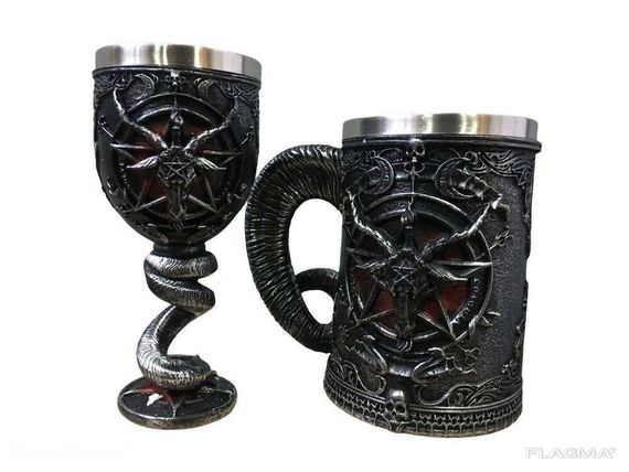 Подарочный Набор Кружка Чашка Бокал 3D Игра Престолов Game Of Thrones Baphomet Бафомет... | Зображення 2