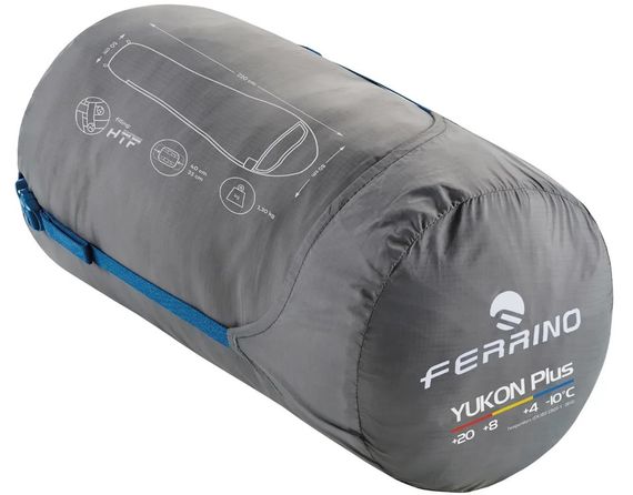Спальний мішок Ferrino Yukon Plus +4°C Blue Right (86357NBBD) | Зображення 1
