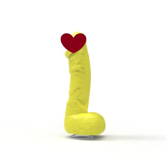 Крафтове мило-член із присоскою Pure Bliss MINI Yellow, натуральне Sex Aura