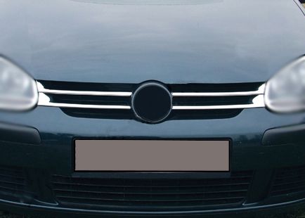 Накладки на решетку (4 шт, нерж) для Volkswagen Golf 6 | Зображення 1