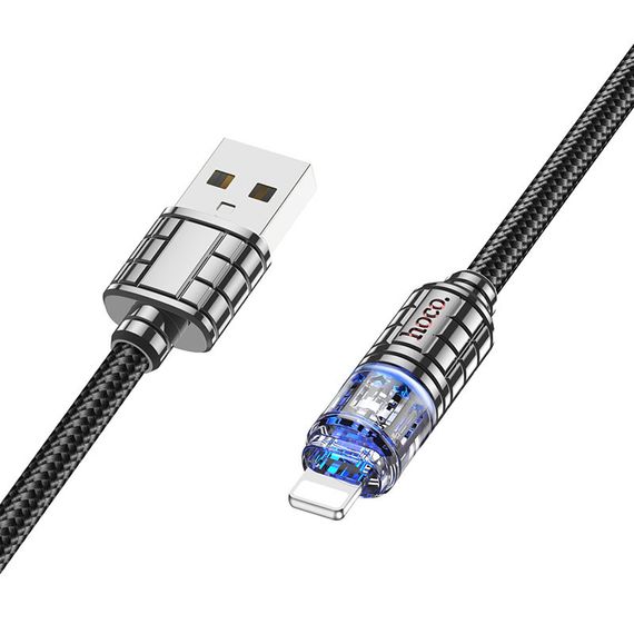 Дата кабель Hoco U122 Lantern Transparent Discovery Edition USB to Lightning | Зображення 2