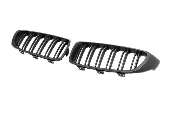 Решітка-ніздрі (2 шт, Black Mat) для BMW 4 серія F-32 2012-2024 рр | Зображення 1