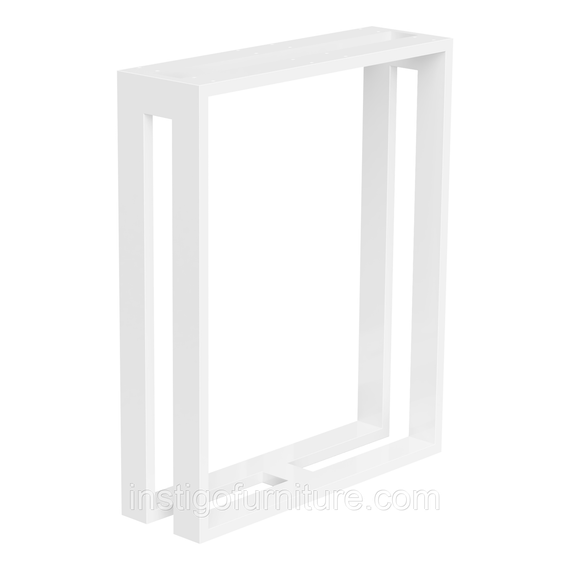 Опора ніжка для столу з металу 600×180mm, H=730mm (профільна труба: 60x20mm) Білий | Зображення 1