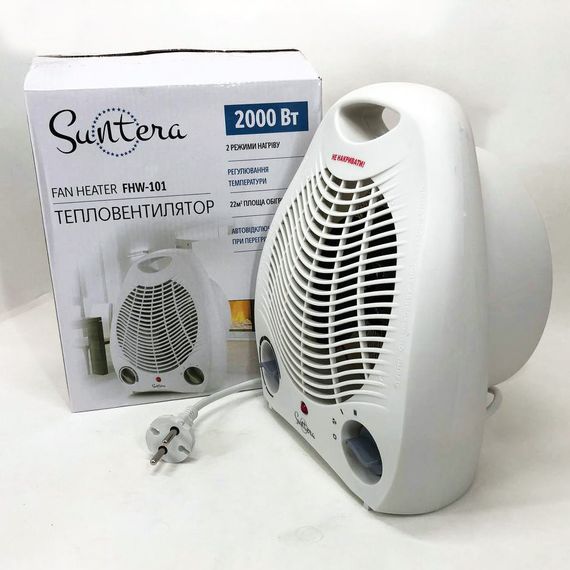 Тепловентилятор 2кв Suntera, Економічний обігрівач, Тепловий вентилятор для дому, Тепловентилятор 2000w AT-30