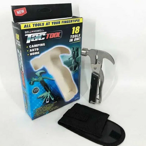 Універсальний молоток - гвоздодер TACTOOL, Багатофункціональний інструмент ключ 18в1   знижка