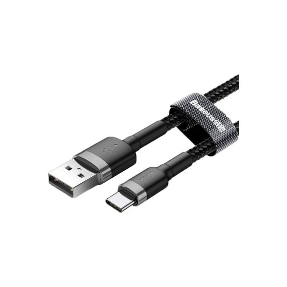 Дата кабель USB 2.0 AM to Type-C 2.0m 3A Gray-Black Baseus (CATKLF-CG1) | Зображення 1