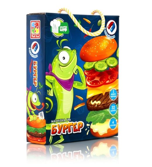 Развивающая магнитная игра "Бургер" VT2310-06 Vladi Toys, 32 магнита, в коробке (4820195059623)