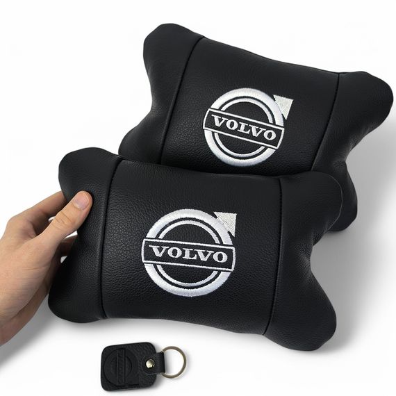 Подарок в машину мужчине Volvo Вольво, Декоративные подушки с логотипом, Подушка подголовник для дороги SN-82 | Зображення 9