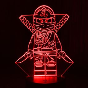 Акриловий світильник-нічник LEGO Ниндзяго червоний tty-n001348