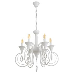 Люстра подвесная свеча E14 40W WH (BKL-719S/6)