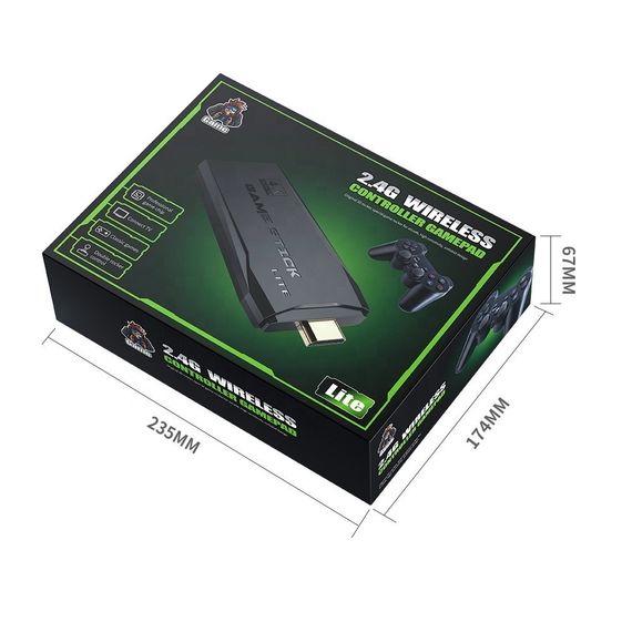 Ігрова приставка XPRO 8M 64 ГБ Mini Геймстик 4K HDMI + 2 бездротових джойстики 25001 чорний (40842-15758_836) | Зображення 7
