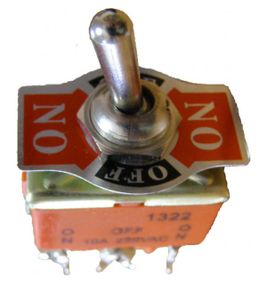 Тумблер 1322 двухполюсный 3 положения (ON-OFF-ON) Ny95500912