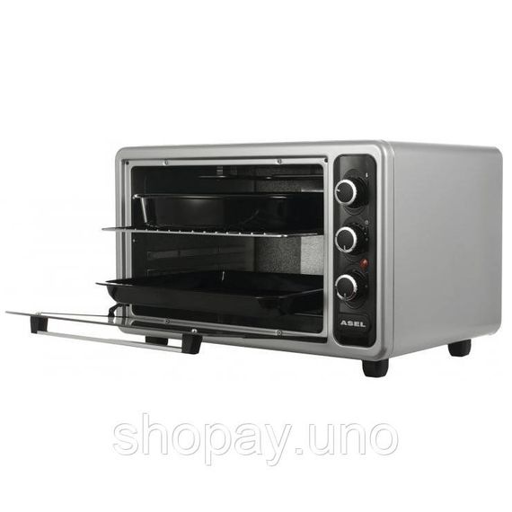Духовка духовой шкаф ASEL AF-40-23 1300 Вт 40 л, Электрическая машина для выпечки DP-80 | Зображення 2