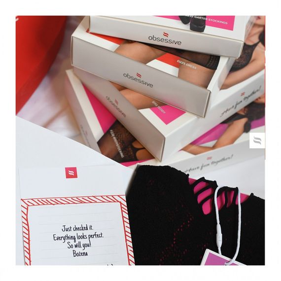 Комплект полупрозрачный XS/S Glandez Obsessive, 3 предмета, черный sexstyle | Зображення 6