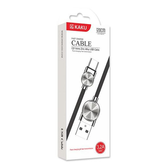 USB кабель Kaku KSC-127 USB - Type-C 1.2m Fast charging 3.2A - Black | Зображення 3