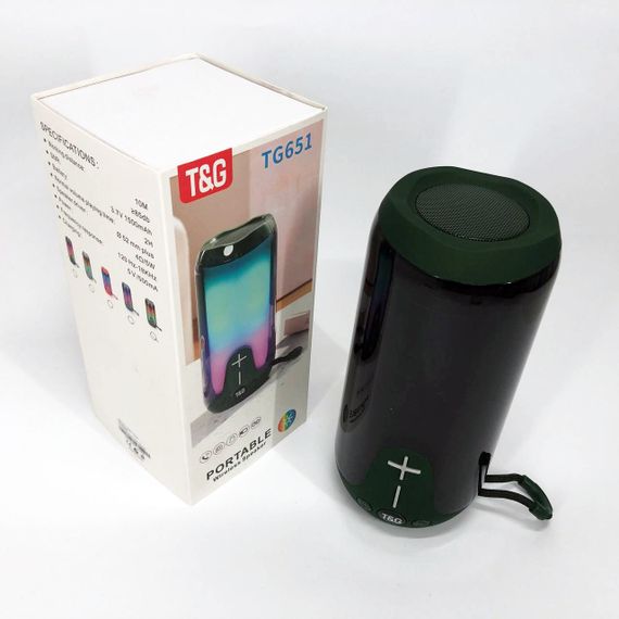 Потужна колонка блютуз з підсвічуванням TG651, Вулична блютуз колонка з гучним звуком MJ-74 | Зображення 6