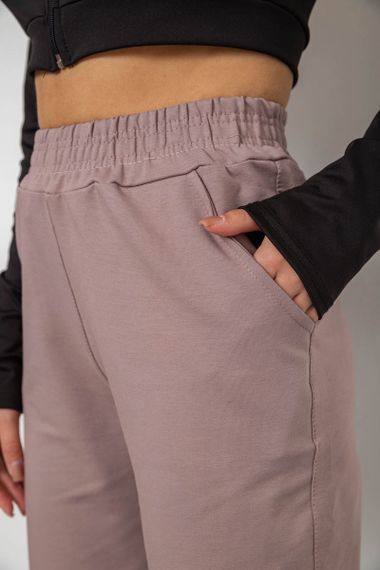 Спорт штани женские  -уценка, цвет темно-бежевый, 238R57673-U-5 | Зображення 4