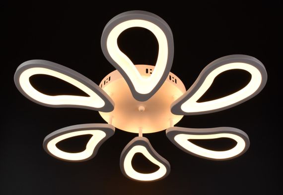 Люстра світлодіодна стельова LED світильник для квартири на стелю лед з пультом 25932 Білий 8х61х61 см. | Зображення 2