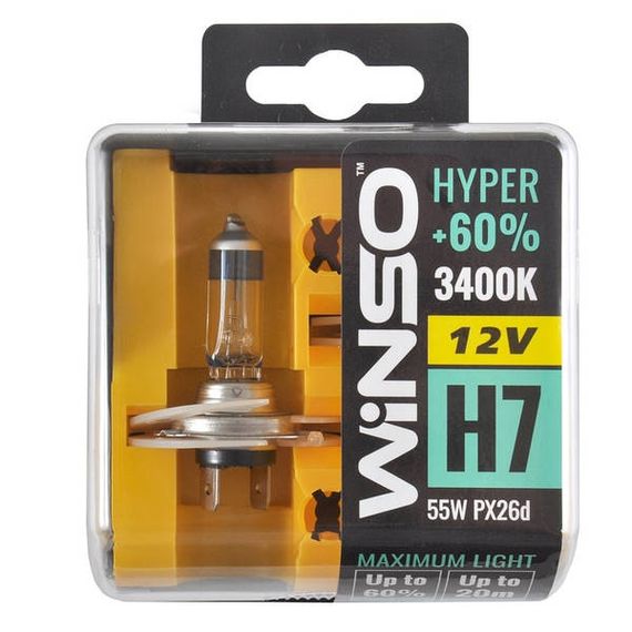 712730 12V H7 HYPER +60% 55W PX26d SET WINSO